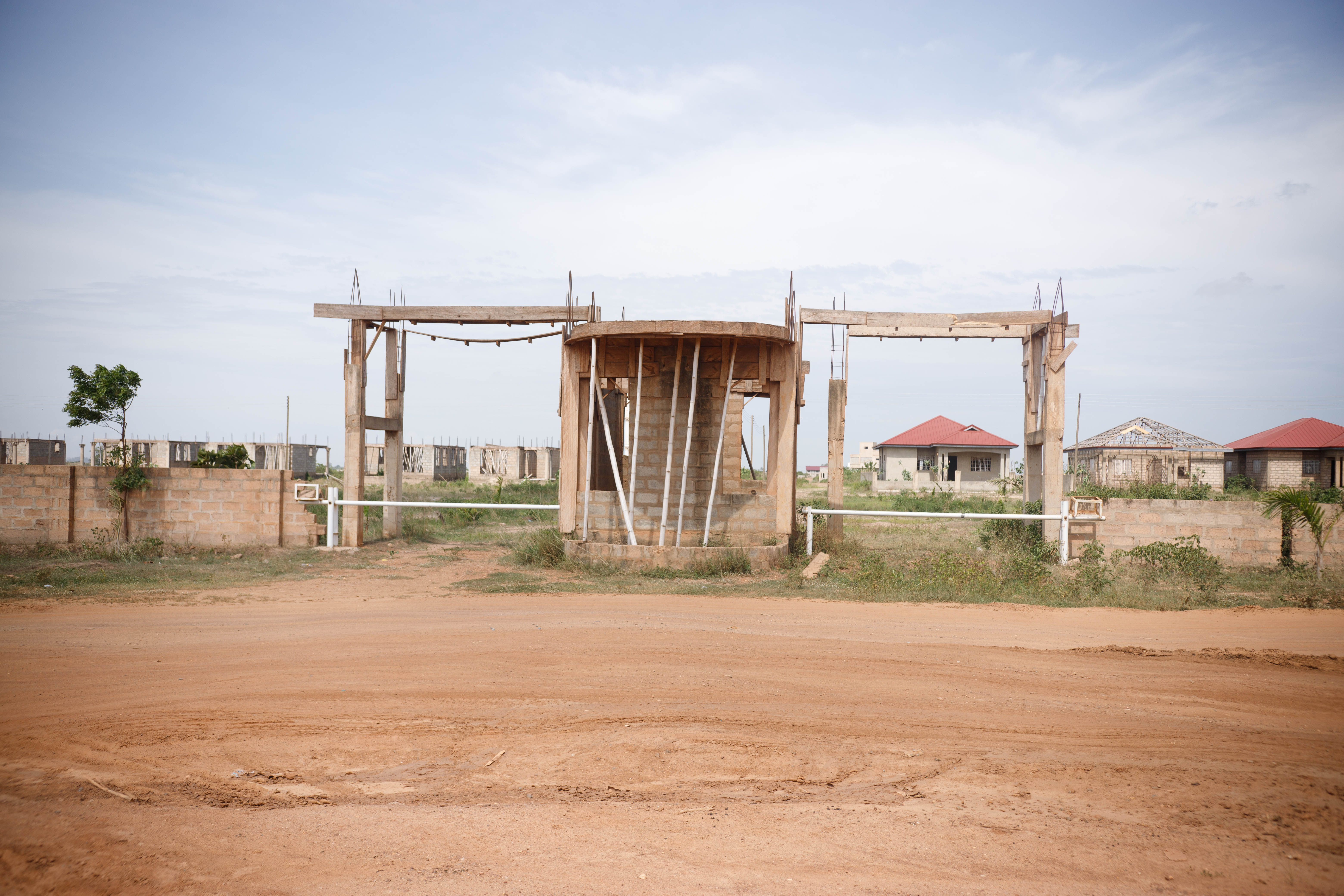 Main Entrance Gate Under Construction – My Time Estates Otsebleku, Accra